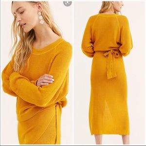 Free People knit sweater and skirt set